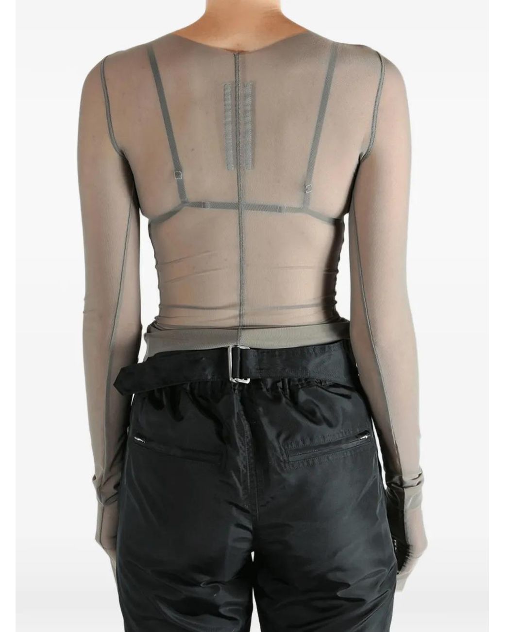 Rick Owens Green Semi-Sheer Top