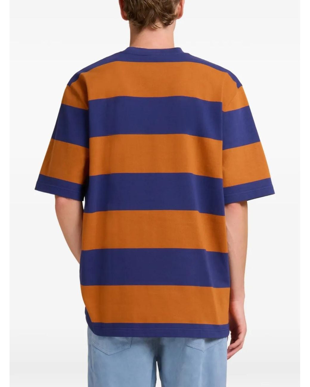 Marni Blue Striped T-Shirt for men