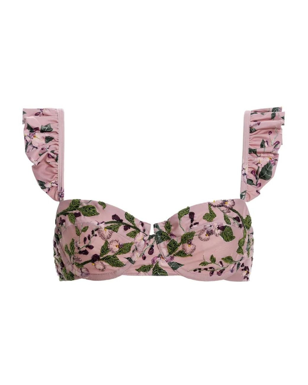 Agua Bendita Pink Kiwi Wisteria Bikni Top