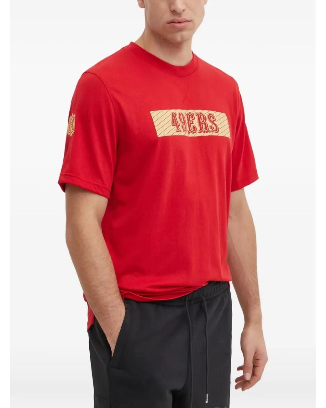 Nike Red San Francisco 49Ers Sideline Player Logo-Patch T-Shirt for men