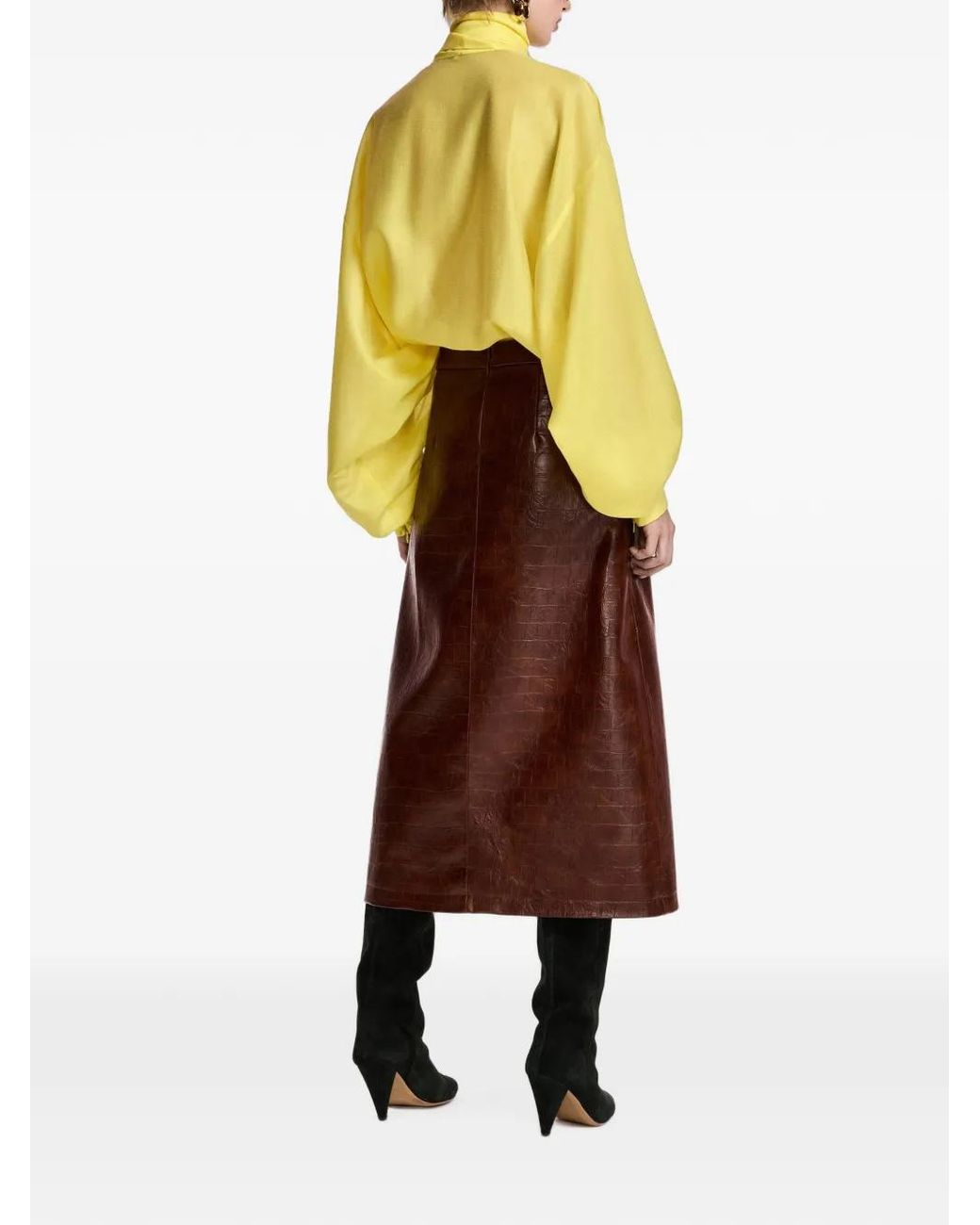 Essentiel Antwerp Yellow Karismatic Pussy-Bow Shirt