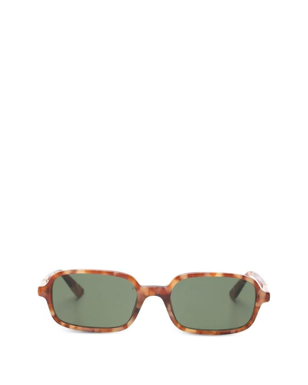 Chloé Green Tortoise Rectangle Sunglasses