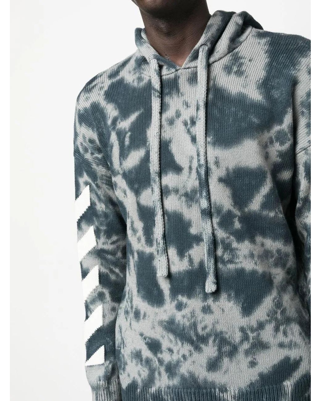 Off-White c/o Virgil Abloh Gray Arrows-Motif Drawstring Hoodie for men