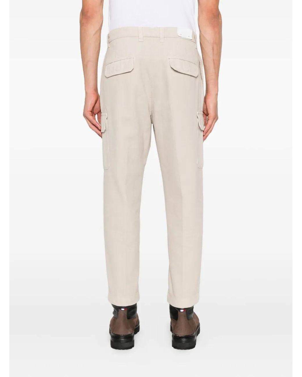Eleventy Natural Cotton Cargo Pants for men