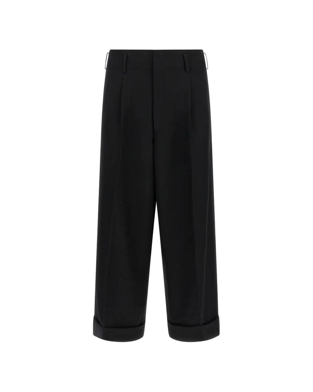 Comme des Garçons Black Cropped Wide-Leg Trousers
