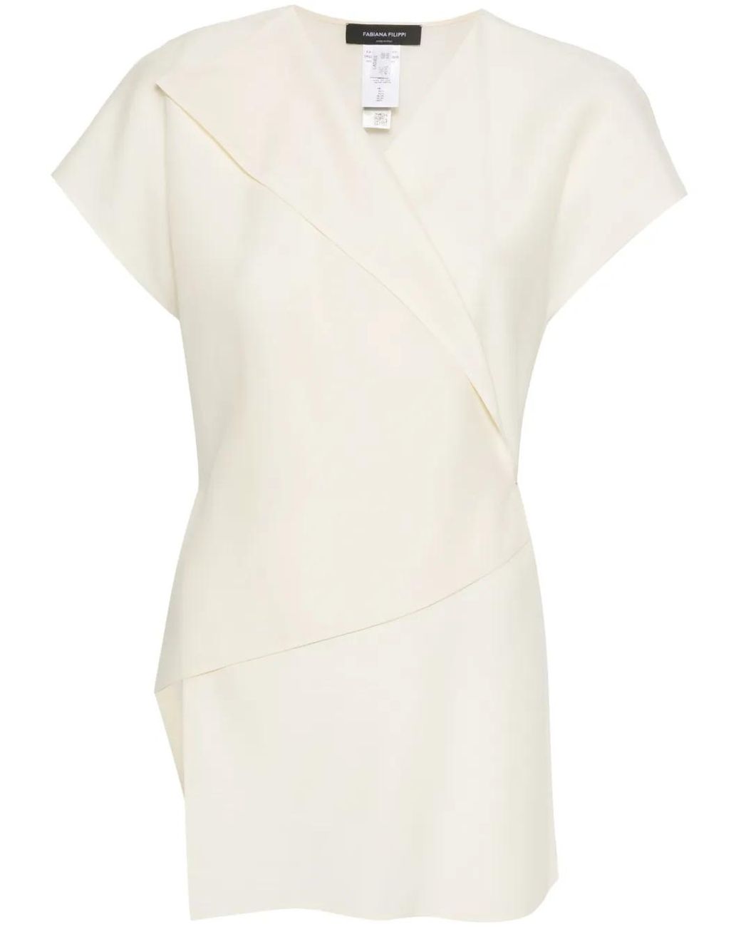 Fabiana Filippi White Cap Sleeve Top
