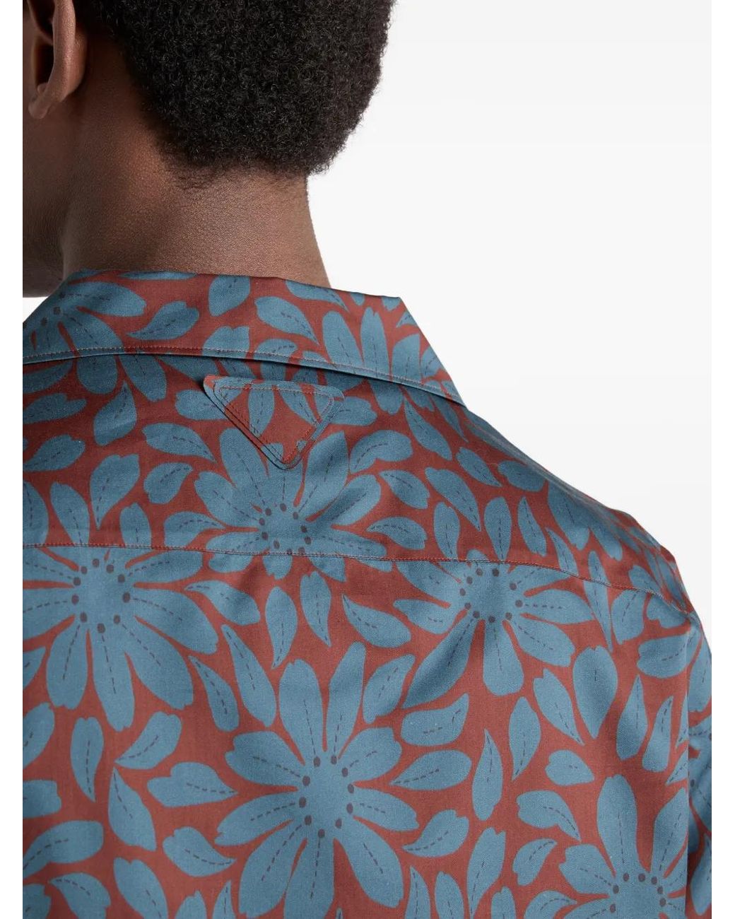 Prada Blue Chemise À Manches Courtes for men