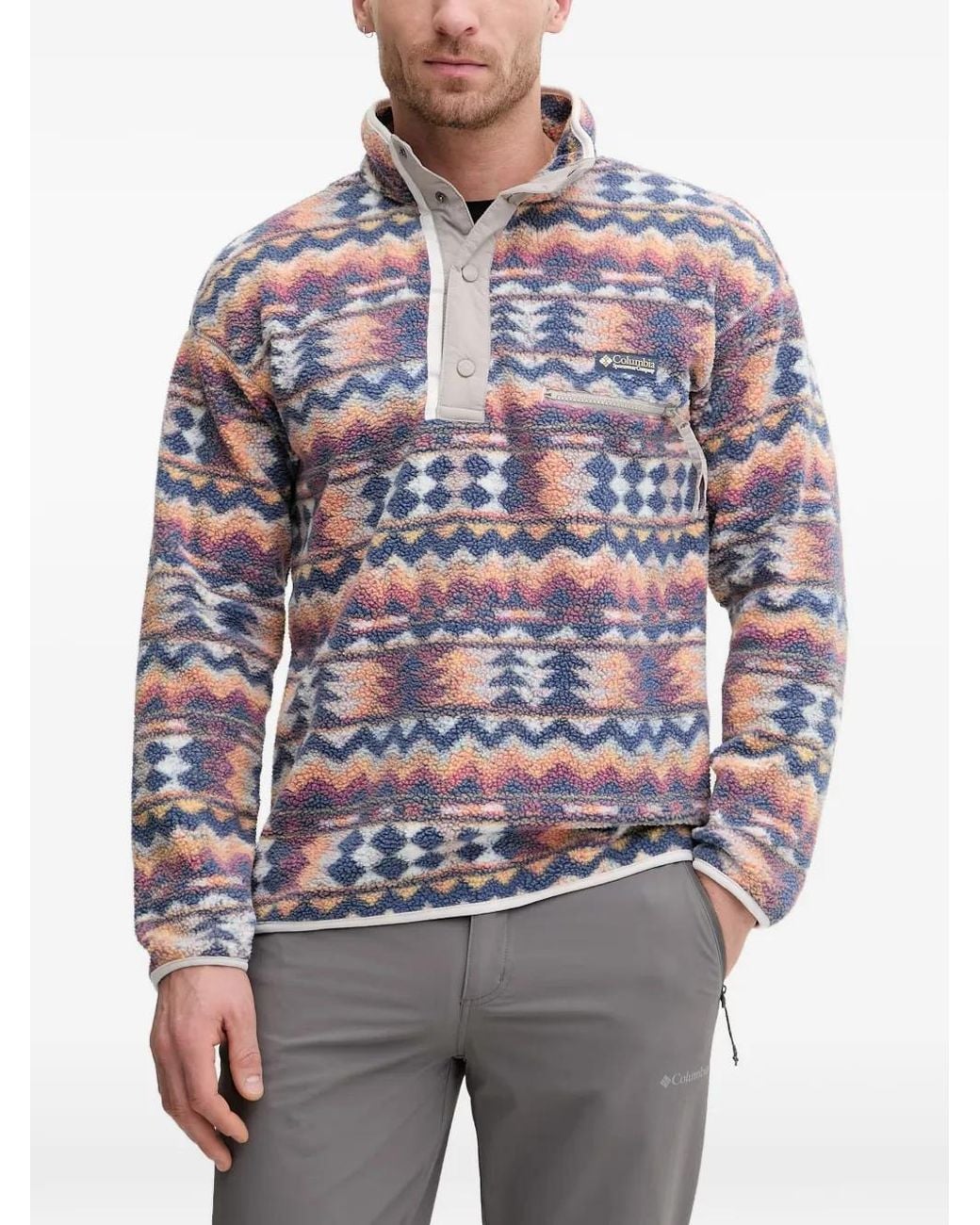 Columbia Gray Helvetia Ii Fleece Sweatshirt for men
