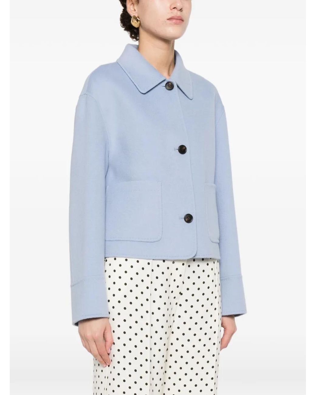 Arma Blue Patch-Pocket Jacket