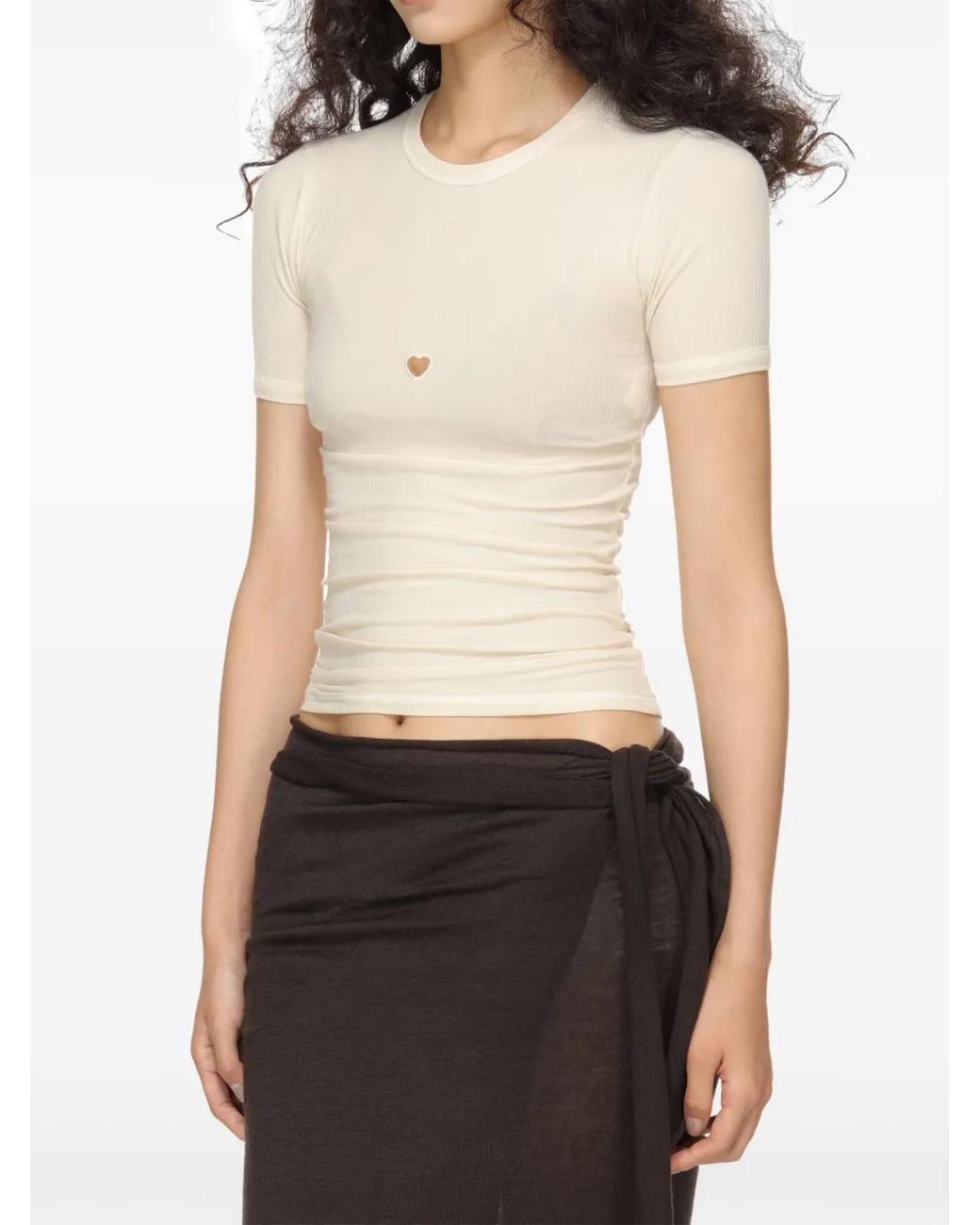 Baserange White Cut-Out T-Shirt