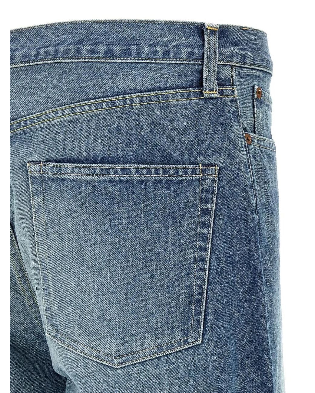 stein Blue Faded Straight-Leg Jeans for men