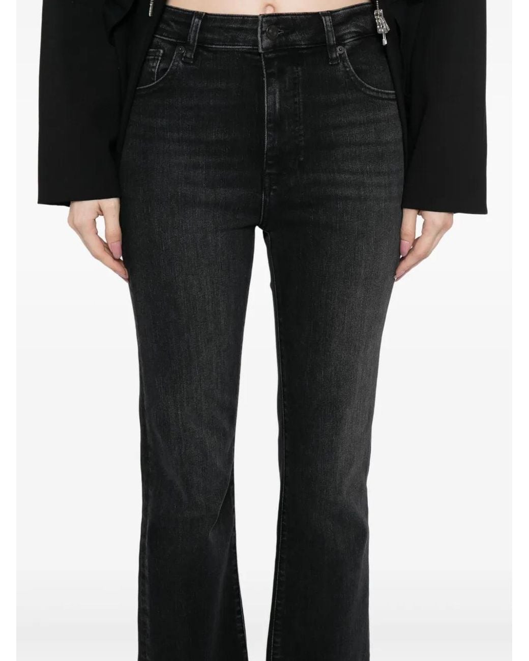 FRAME Black The Reboot Cropped Jeans