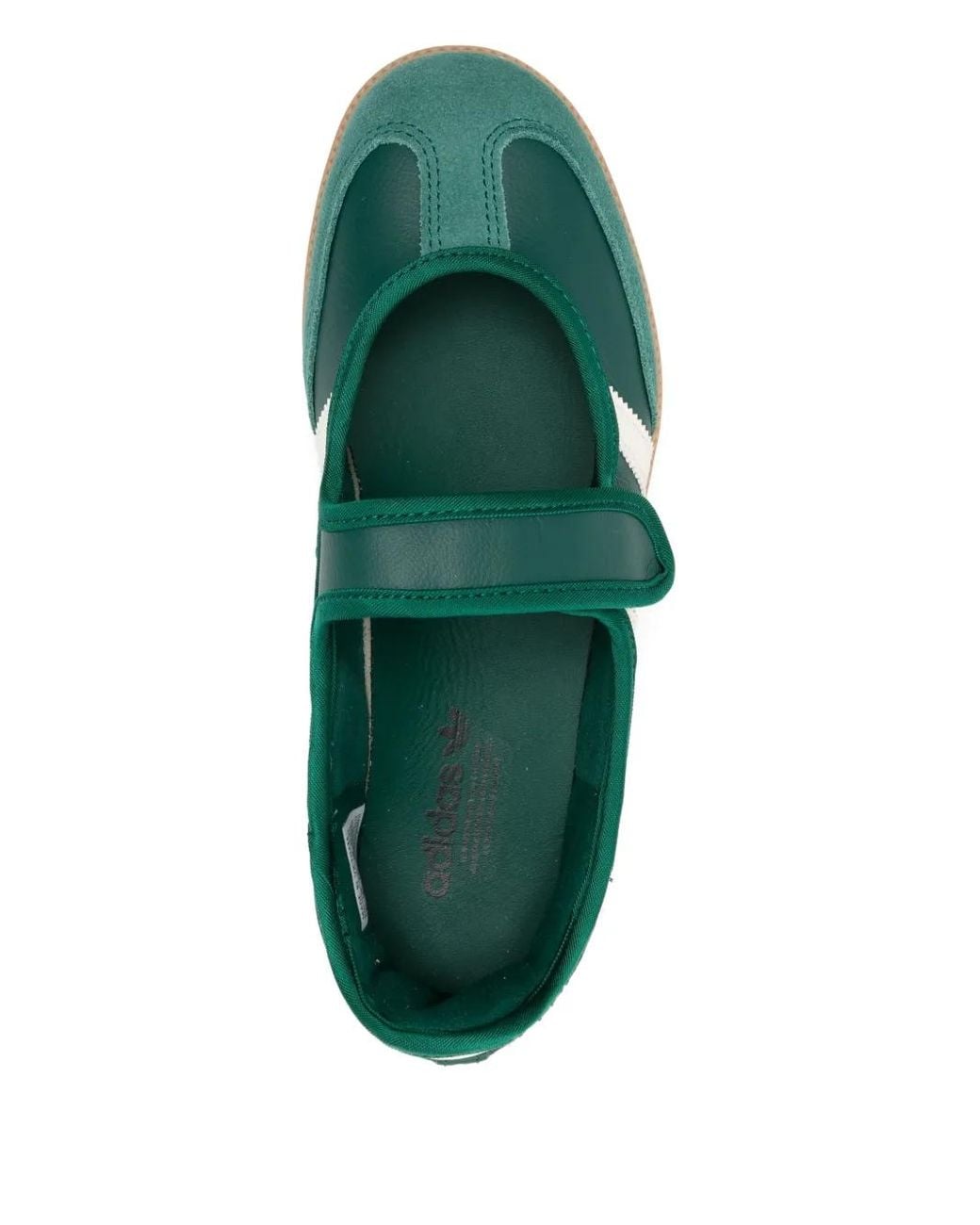 Adidas Green Samba Jane Three-Stripe Sneakers