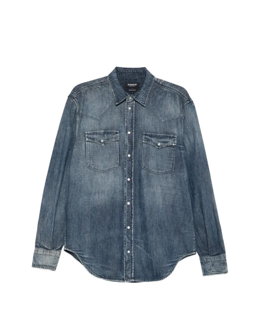 Dondup Blue Western Denim Shirt for men