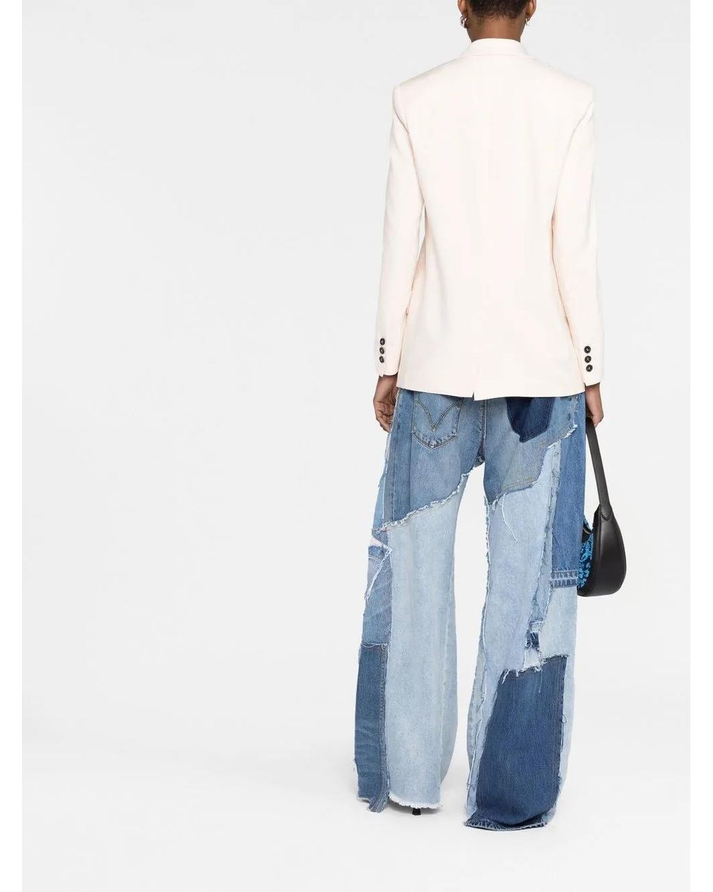 MSGM Natural Single-button Blazer