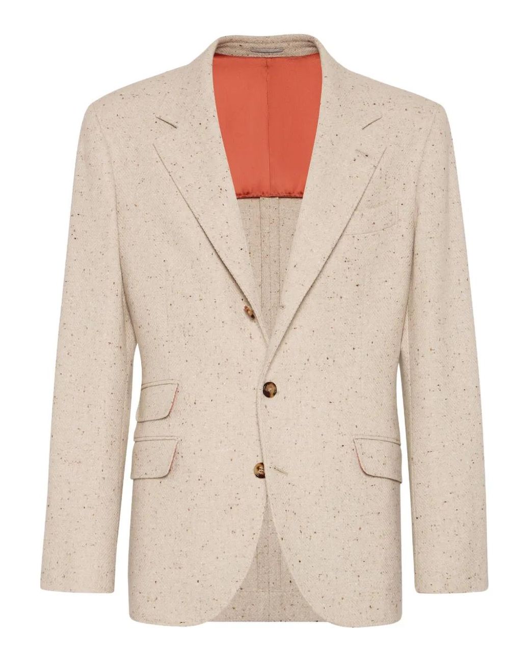 Brunello Cucinelli Natural Notched-Lapels Blazer for men