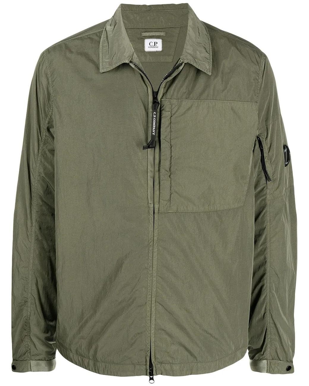 C P Company Green Lens Detail Zipped Jacket for men