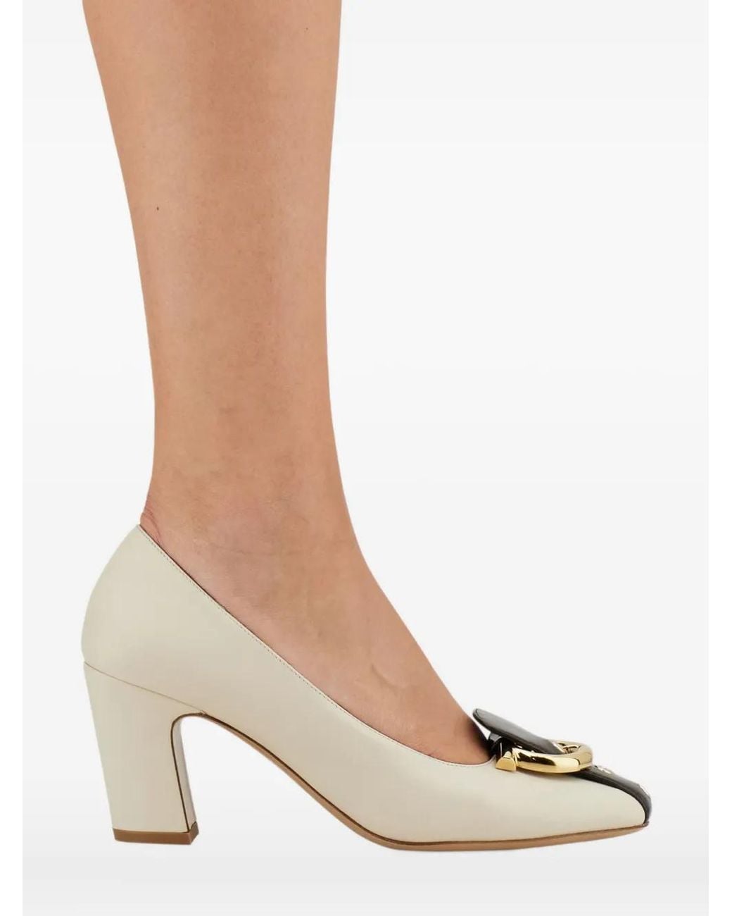 Ferragamo Natural Leather Pumps