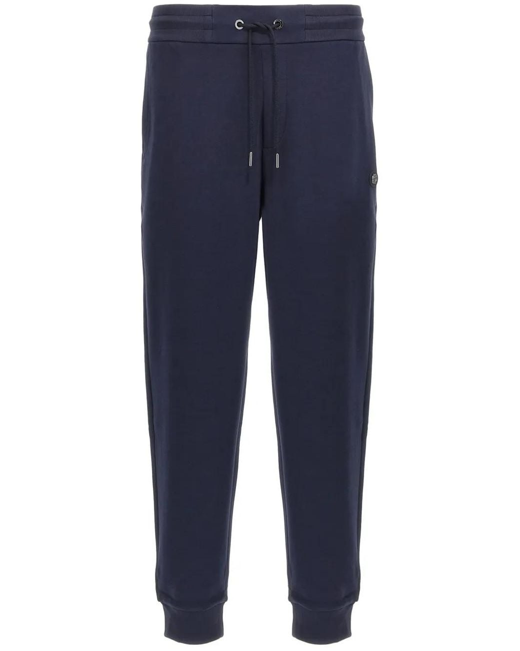 Boss Blue Logo-Plaque Track Trousers for men