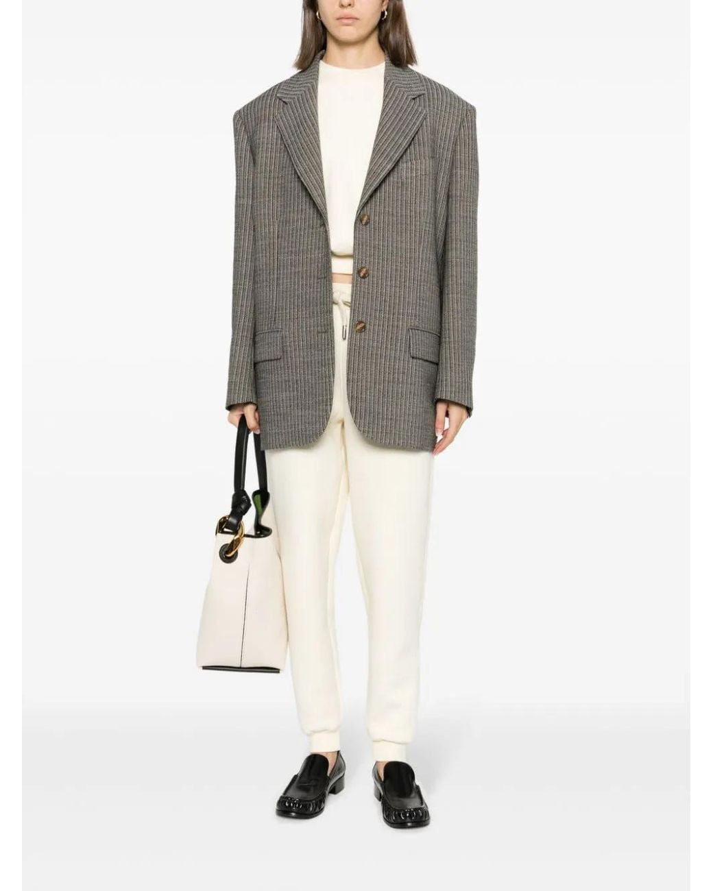 AMI White Logo-patch Drawstring Track Pants