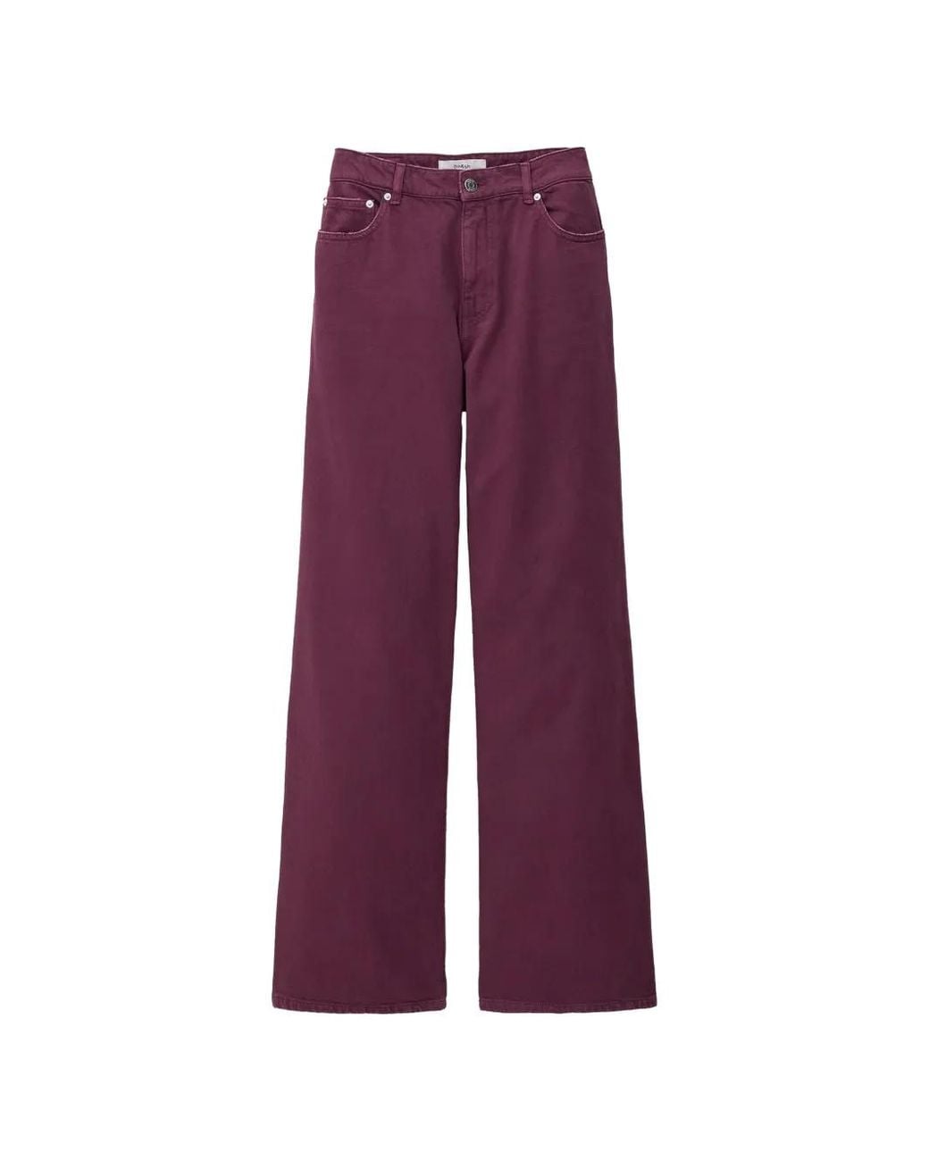 Ba&sh Purple Logo-Engraved Rivet Jeans