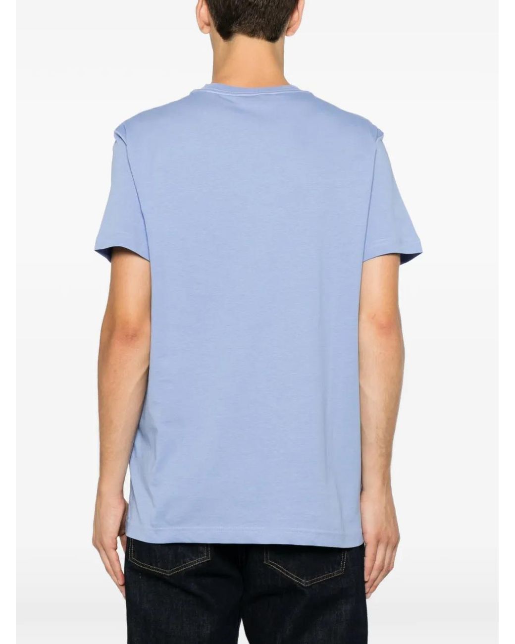 Versace Jeans Couture Blue T-Shirt À Logo Imprimé for men