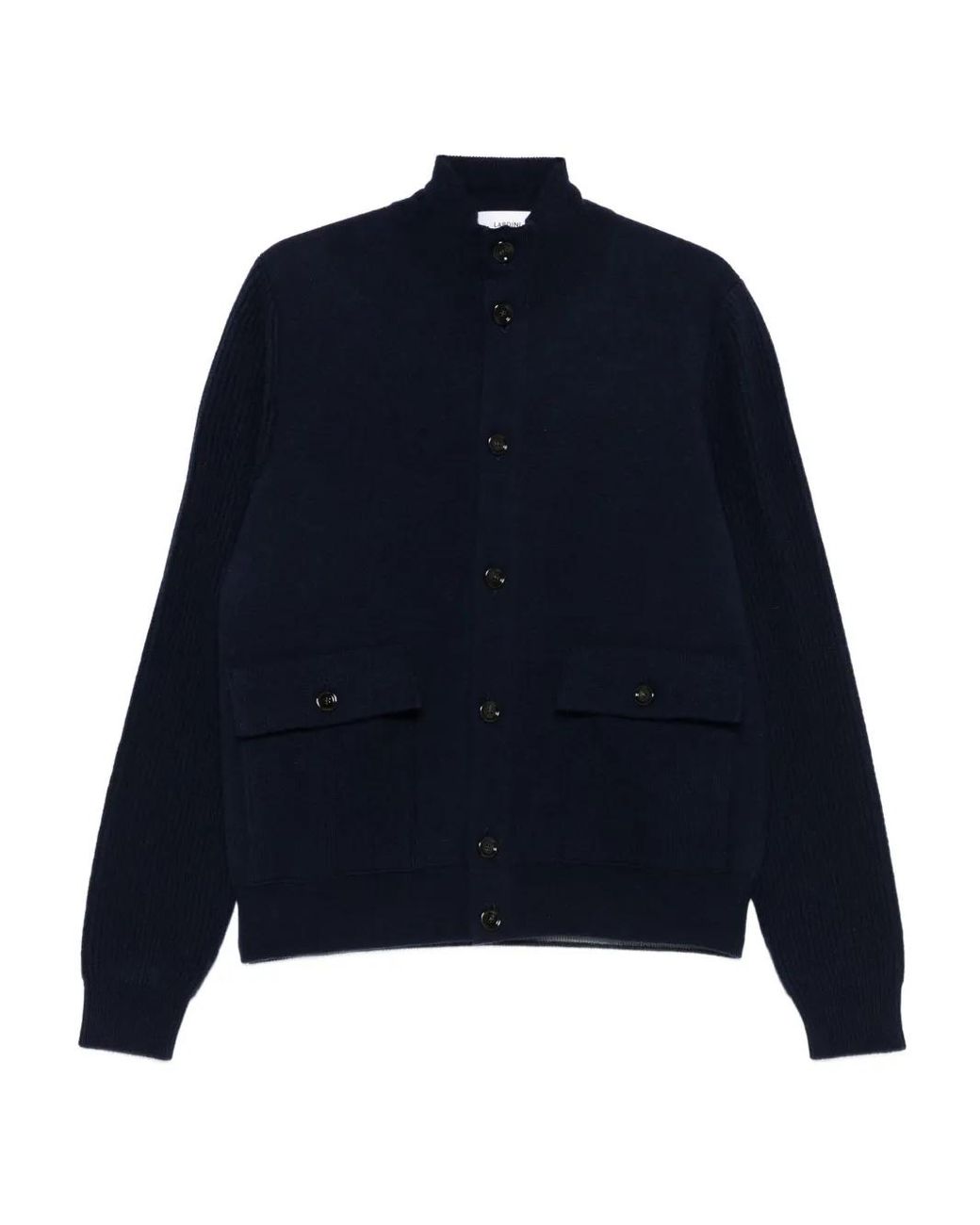 Cárdigan Con Botones Y Panel De Canalé Lardini de hombre de color Blue