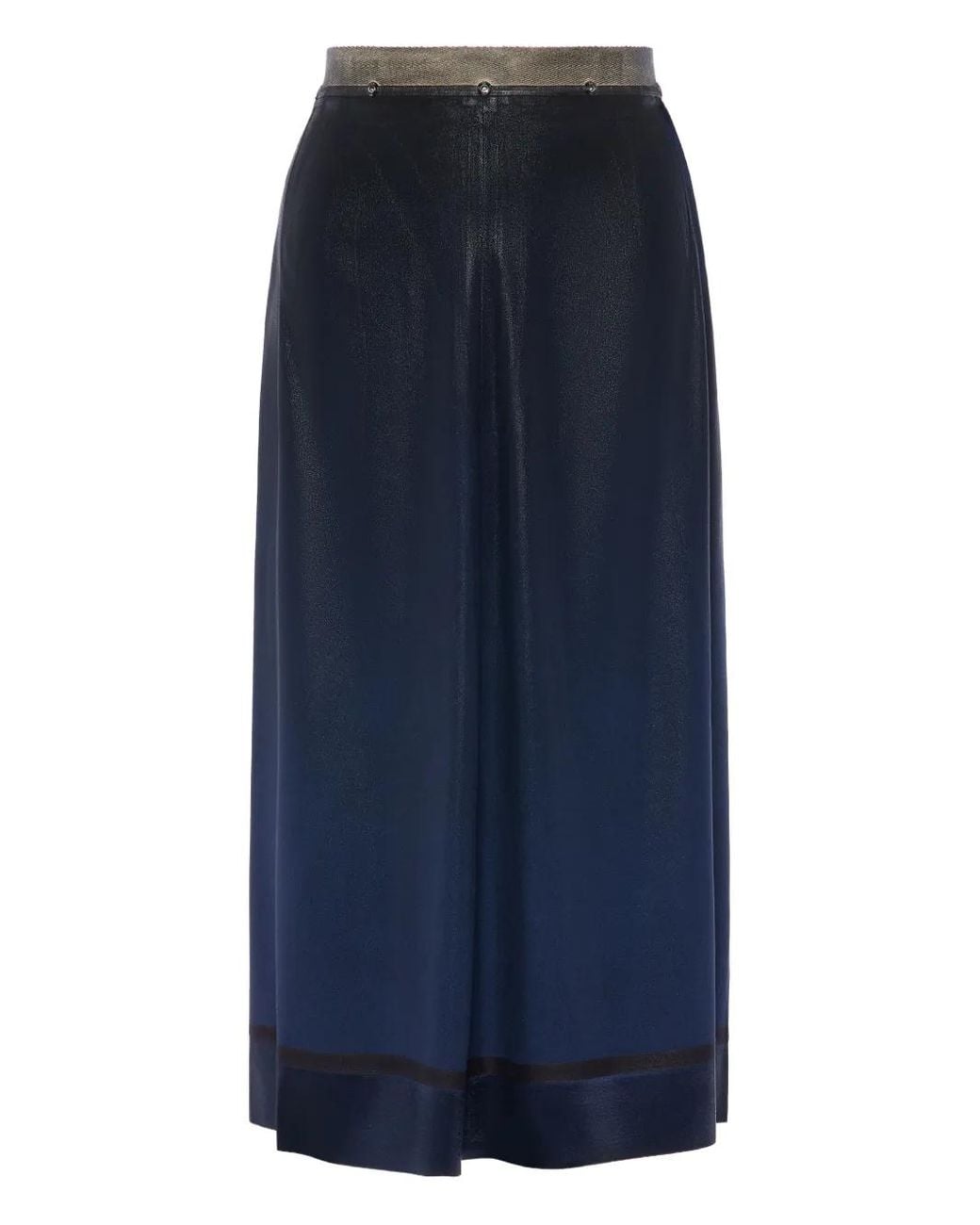 Maison Margiela Blue Midi Straight Skirt