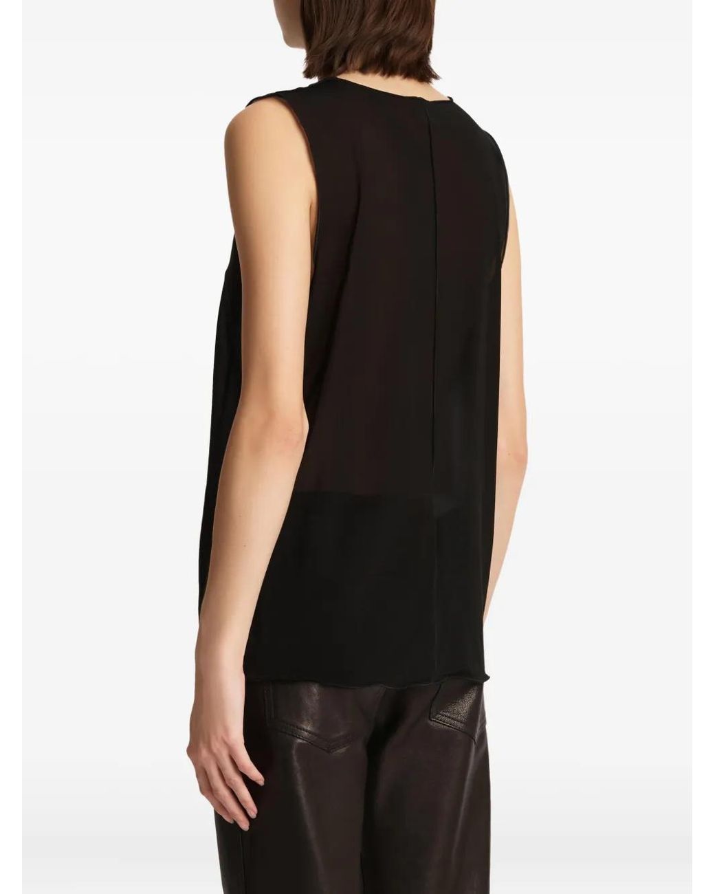 Khaite Black Allo Sleeveless Top
