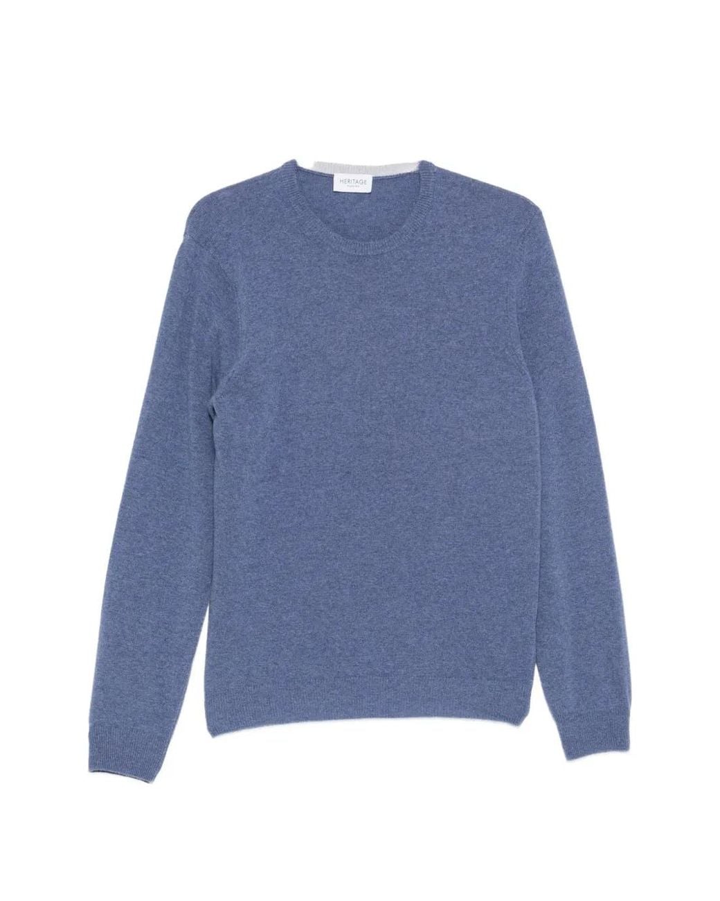 Heritage Blue Crew-Neck Knitted Sweater for men