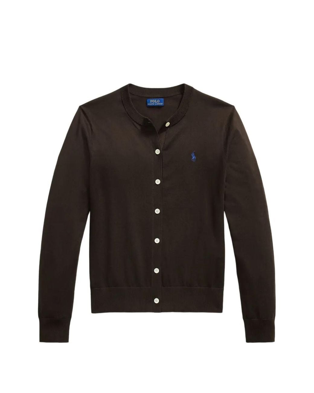 Polo Ralph Lauren Black Logo-Embroidered Button-Front Cardigan