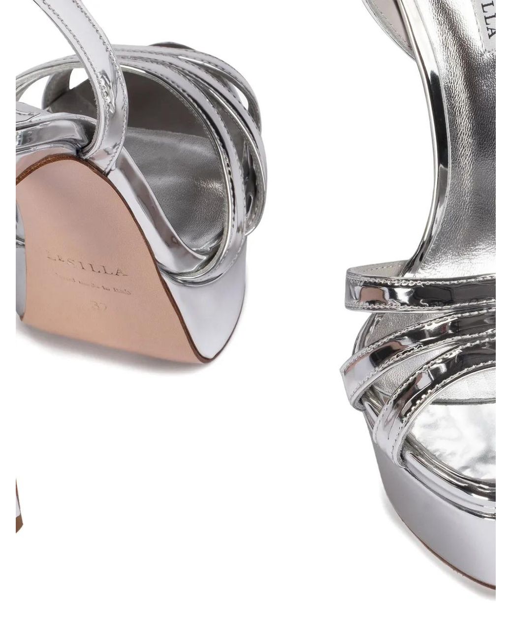 Le Silla White 140Mm Lola Platform Sandals