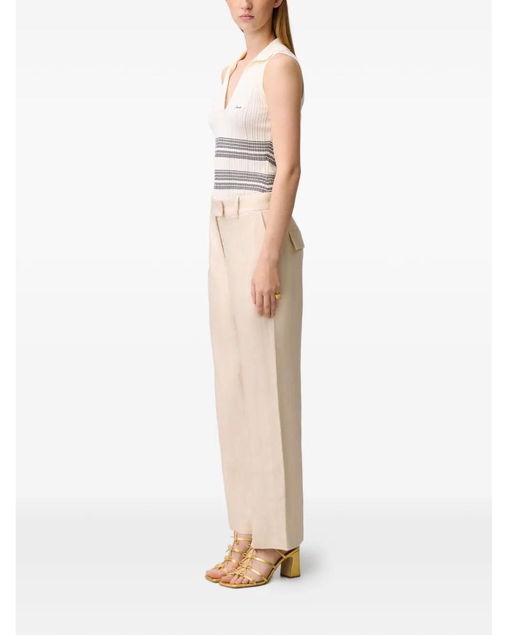 Claudie Pierlot Natural Flared Trousers
