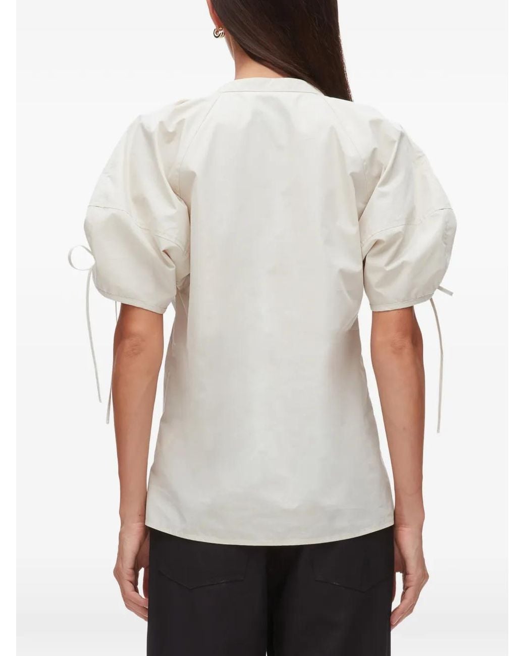 Top Con Cordones Y Cuello En V 3.1 Phillip Lim de color White