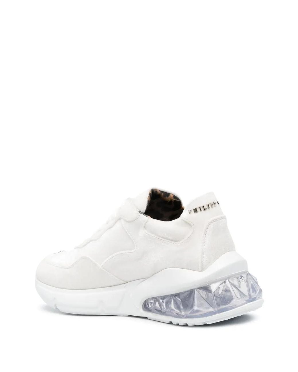 Philipp Plein White Runner Velvet Sneakers