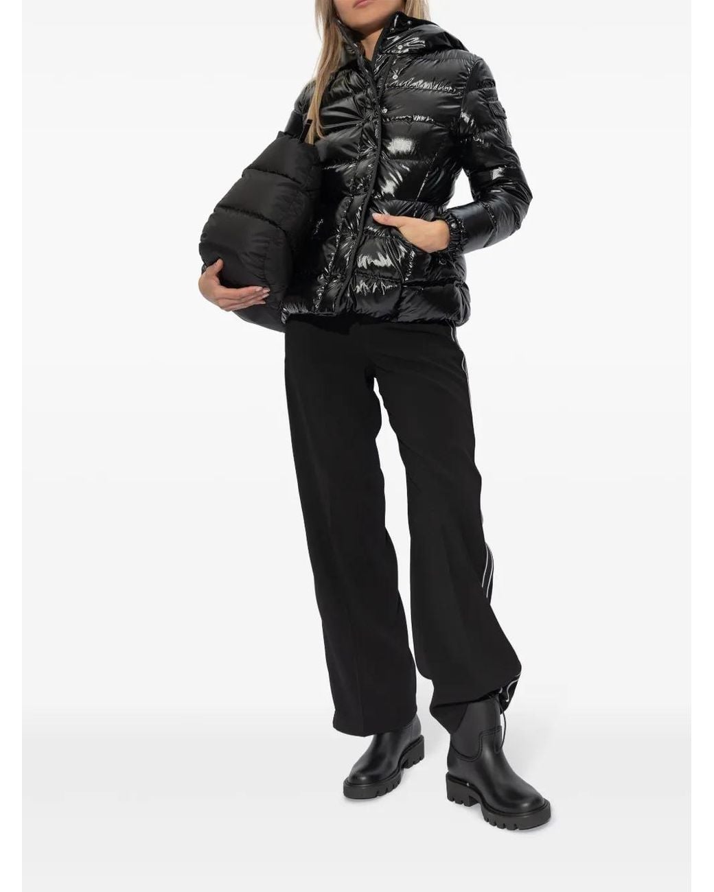 Moncler Black Kickstream Wellington Boots