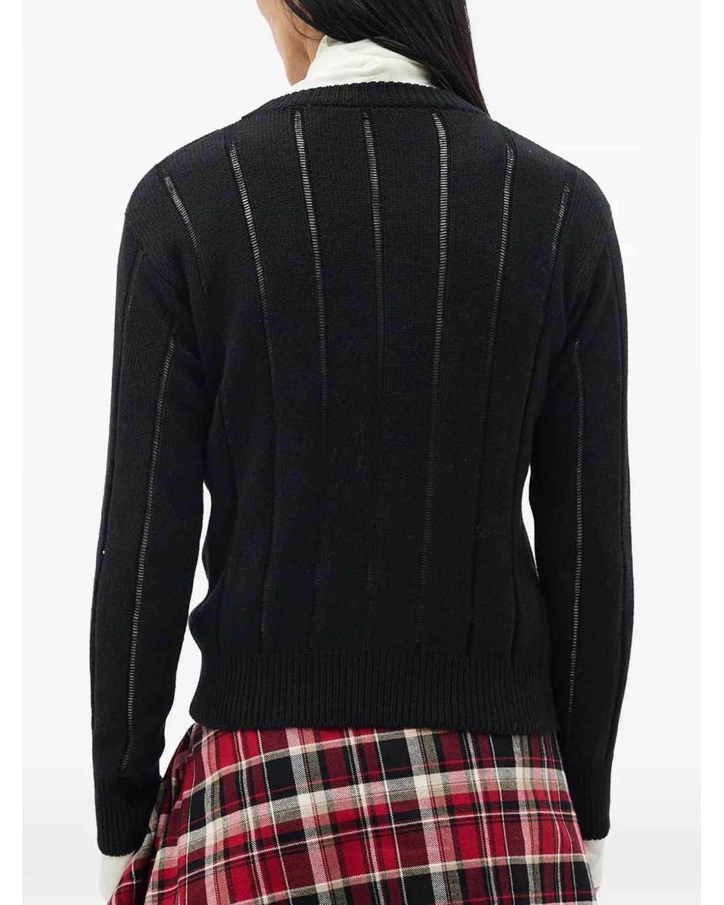Ann Demeulemeester Black Rikki Brushed-Rib Sweater for men