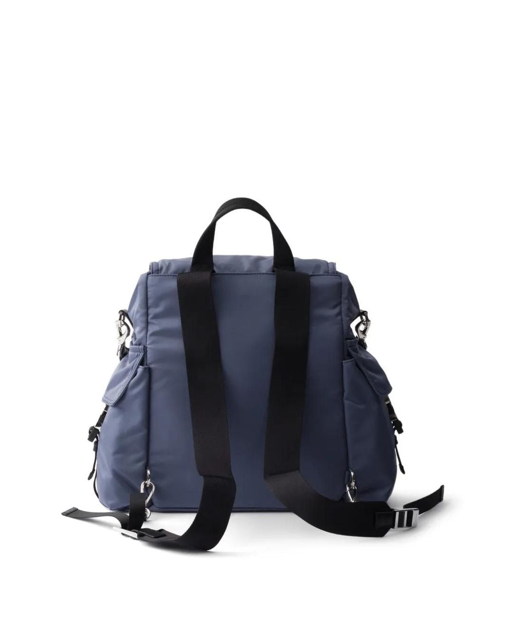 Prada Blue Explore Re-Nylon And Leather Backpack for men