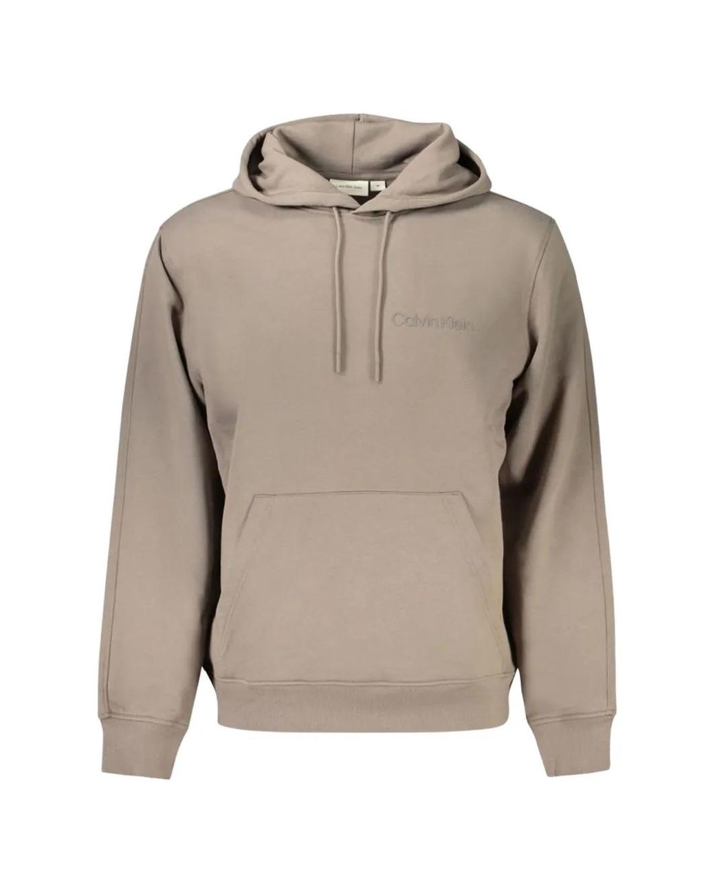 Calvin Klein Natural Hoodie À Logo Brodé for men