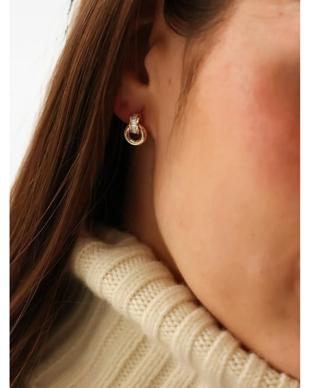 Dana Rebecca Brown Sadie Diamond Interlocking Earrings