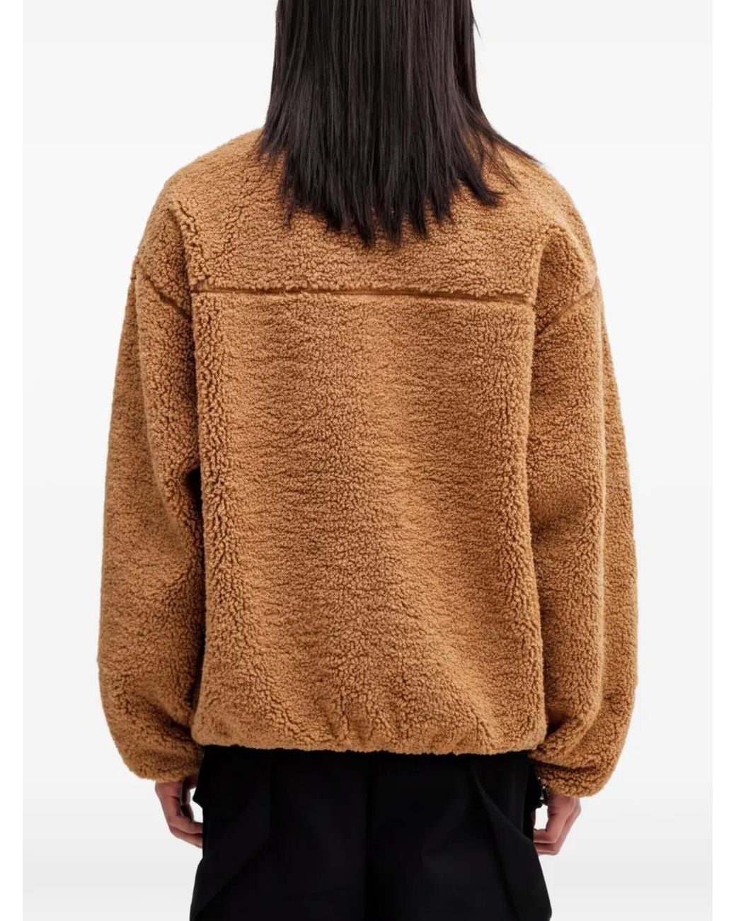 Aape By A Bathing Ape Brown Zip-Up Fleece Sweatshirt for men