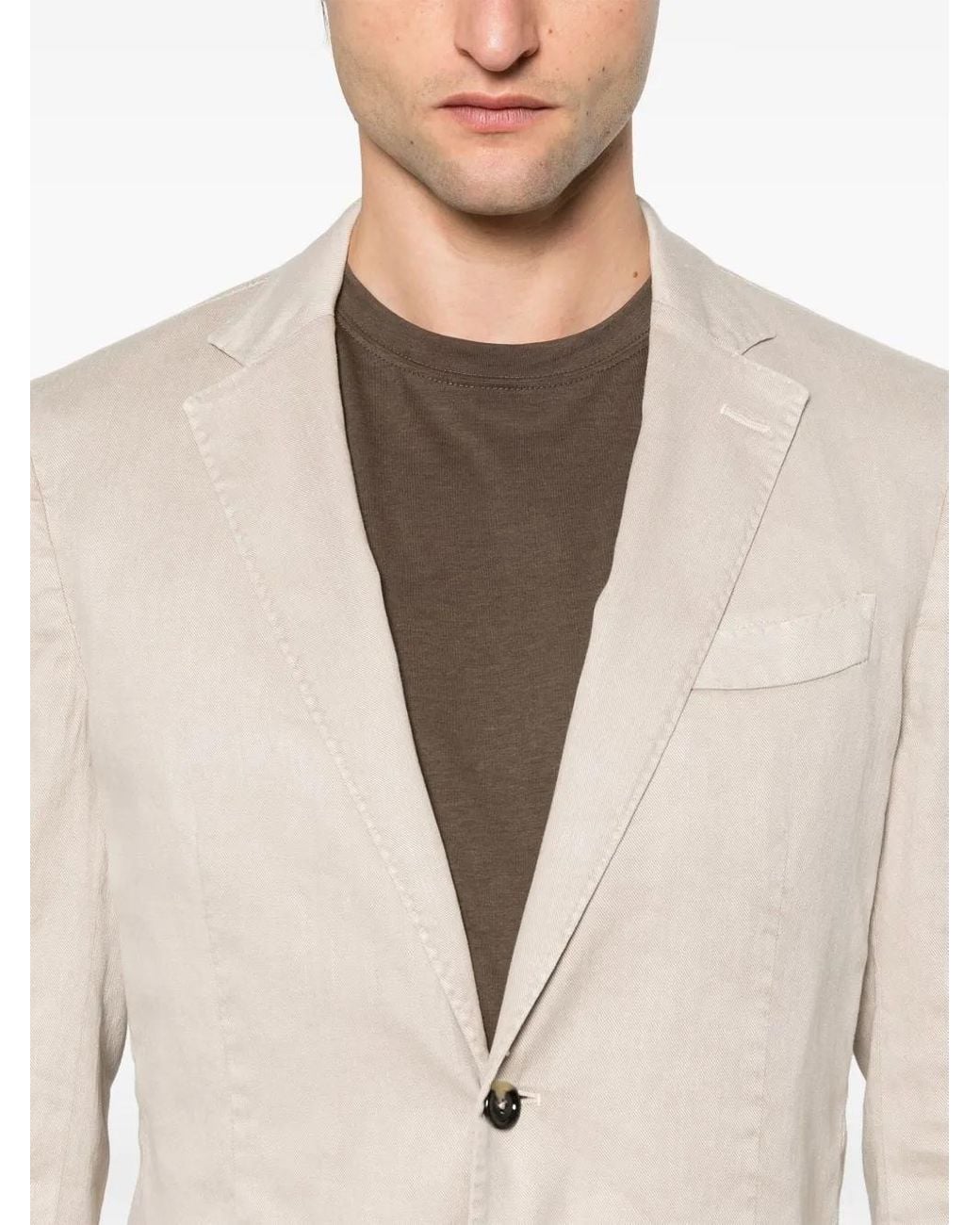 Dell'Oglio Natural Pleat-Detail Suit for men