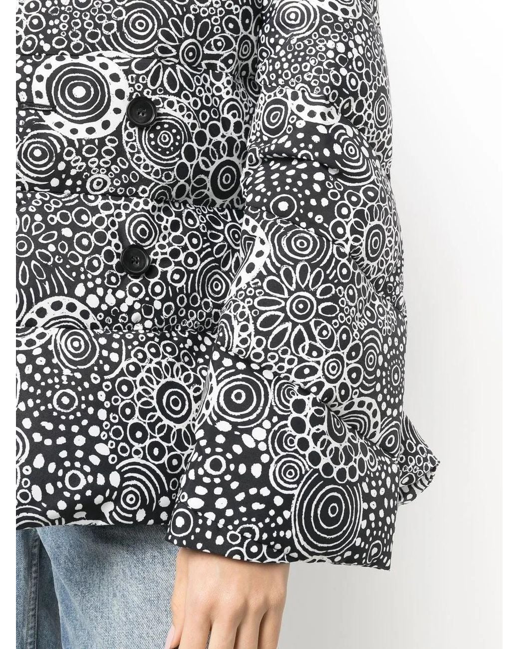 10 Corso Como Gray Paisley-Print Puffer Jacket