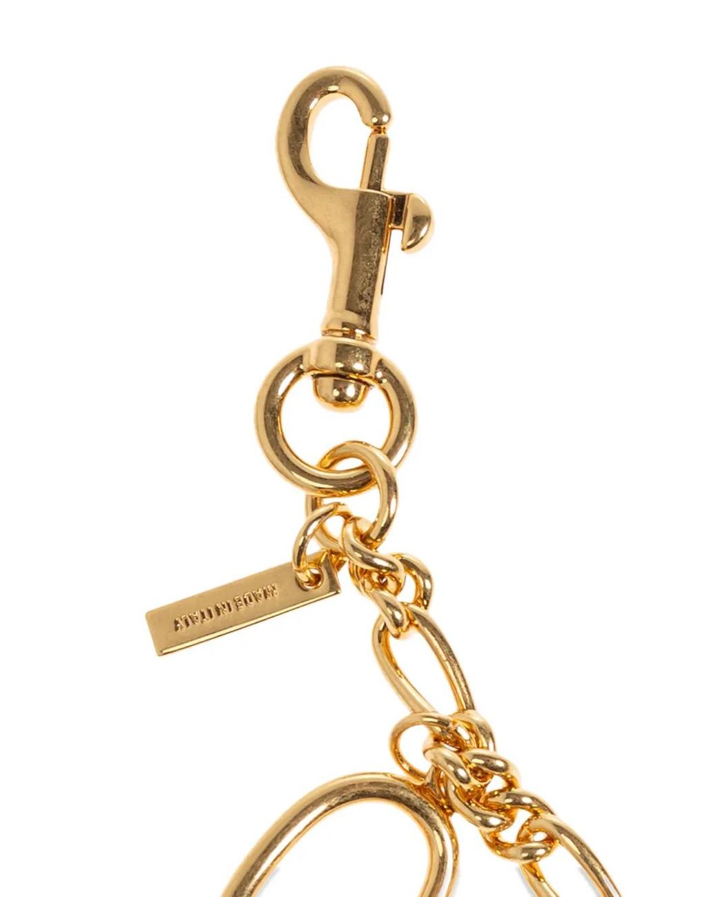 Balenciaga Metallic Keyring Chain With Charms