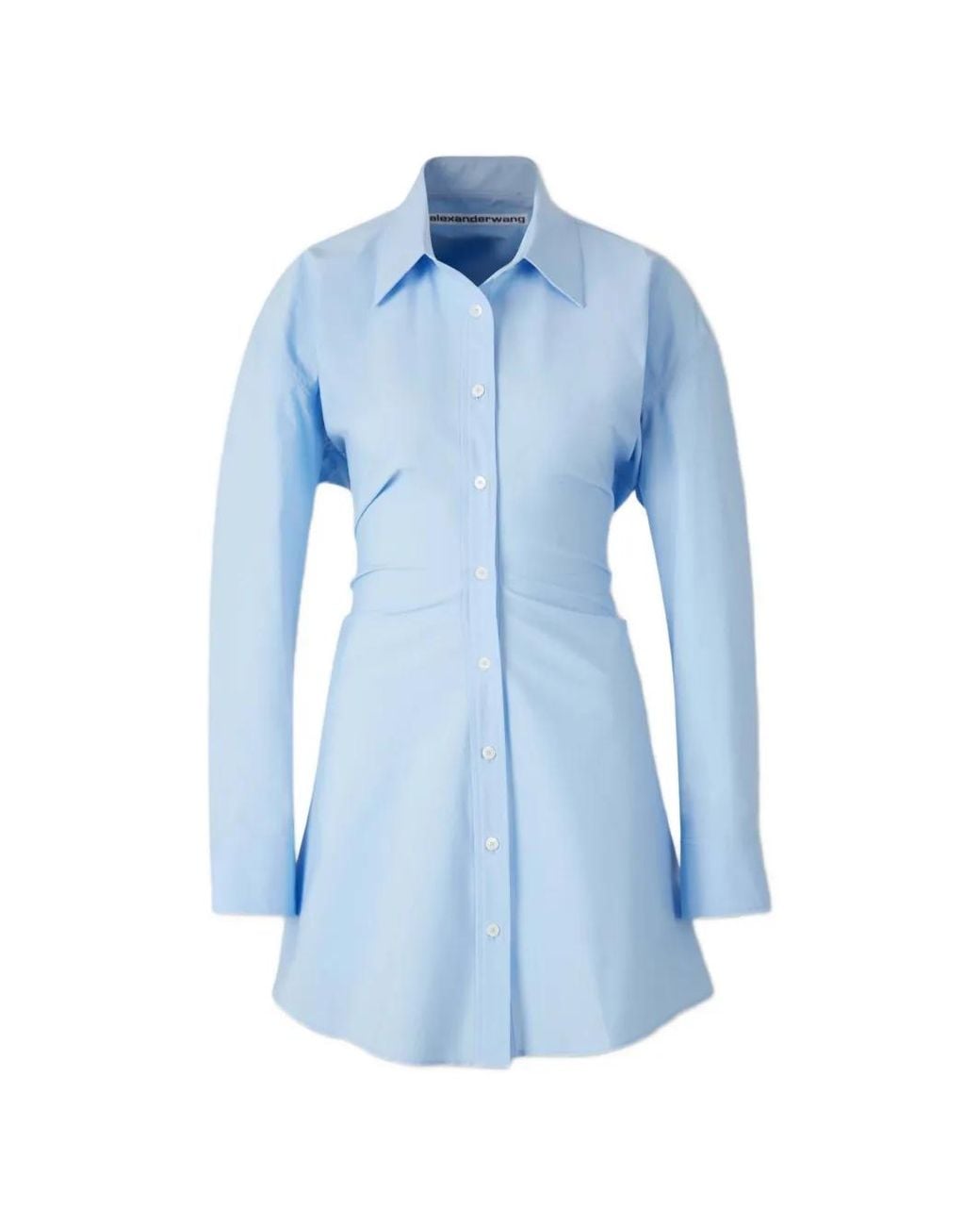 Alexander Wang Blue Long-Sleeve Mini Dress