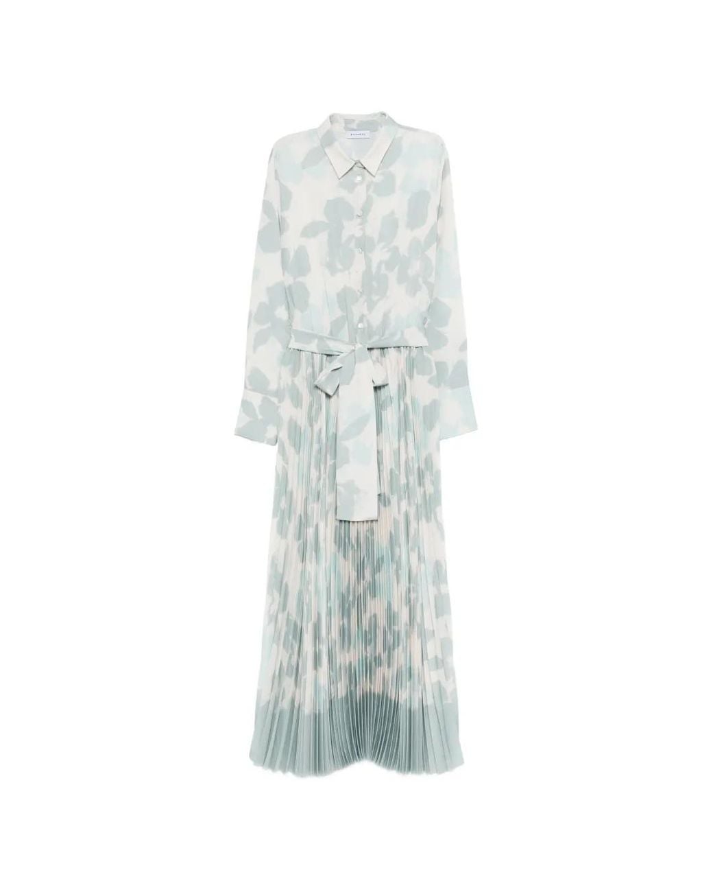 ROSSO35 White Pleated Midi Dress