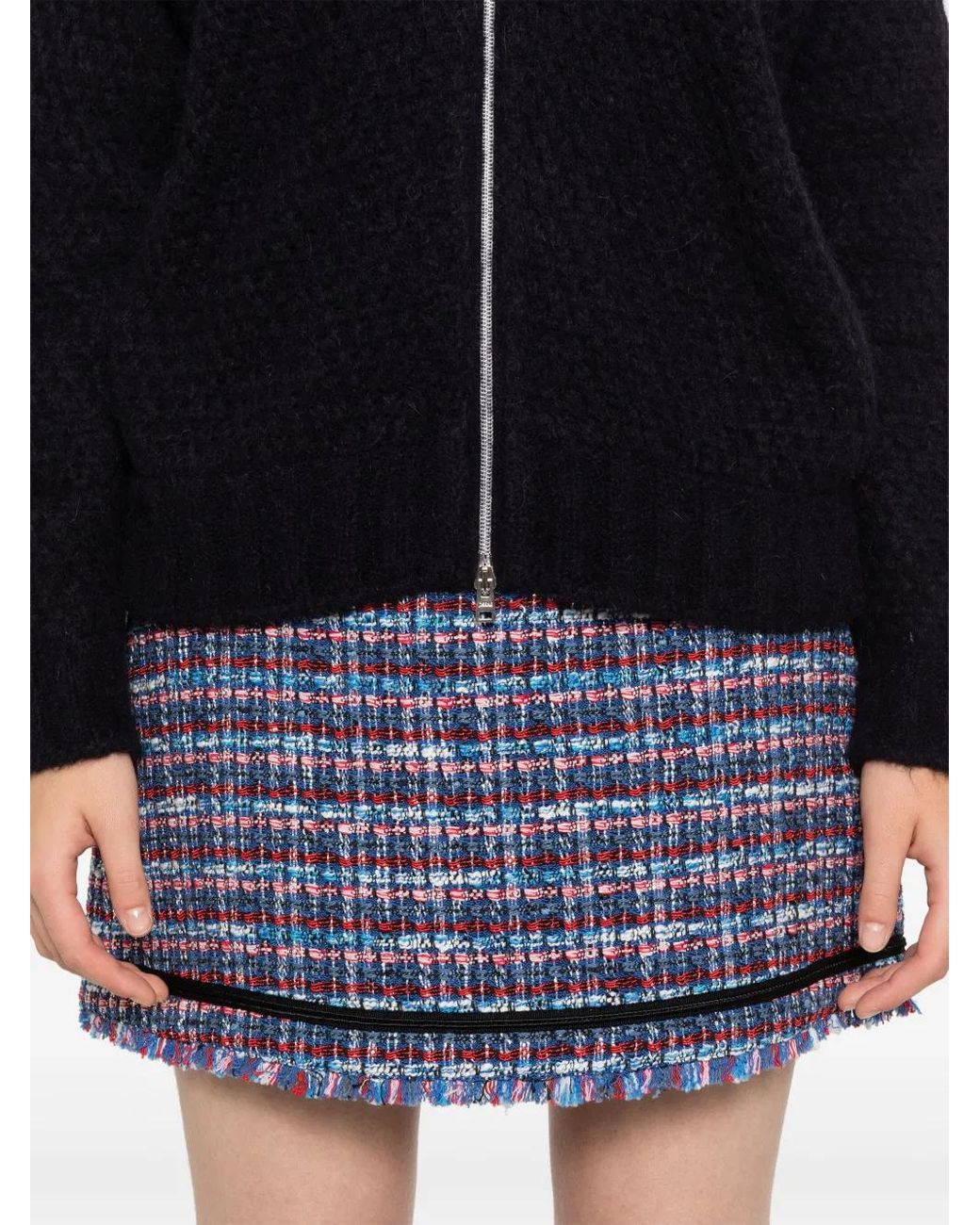Minigonna Bouclé di Karl Lagerfeld in Blue