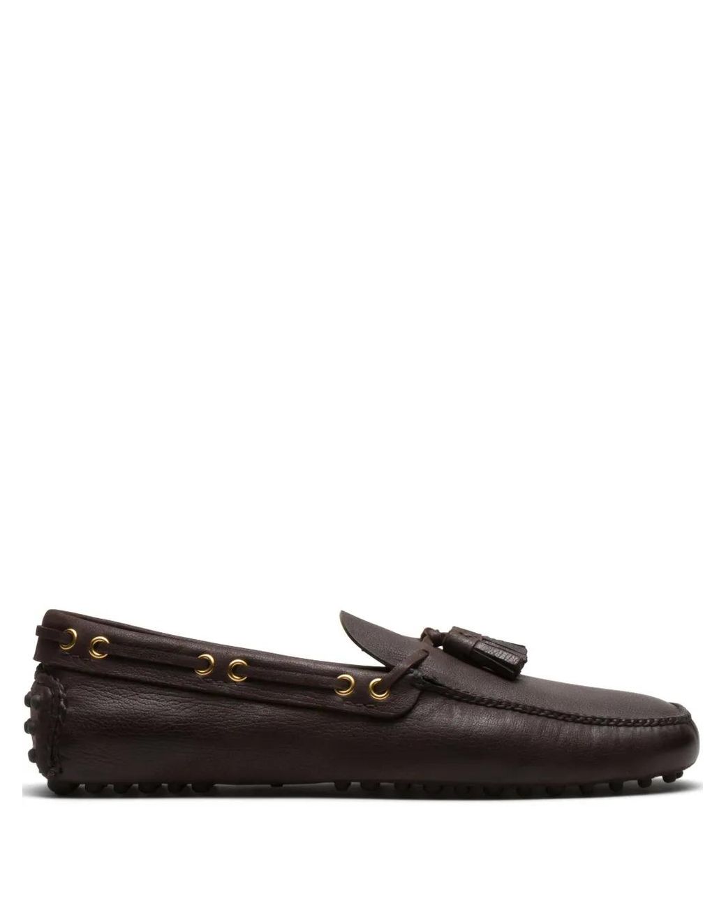 Car Shoe Brown Tassel Leather Driving Shoes for men
