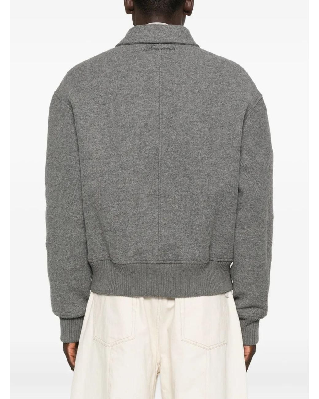 Jacquemus Gray Wool Jacket 'Feltro' for men
