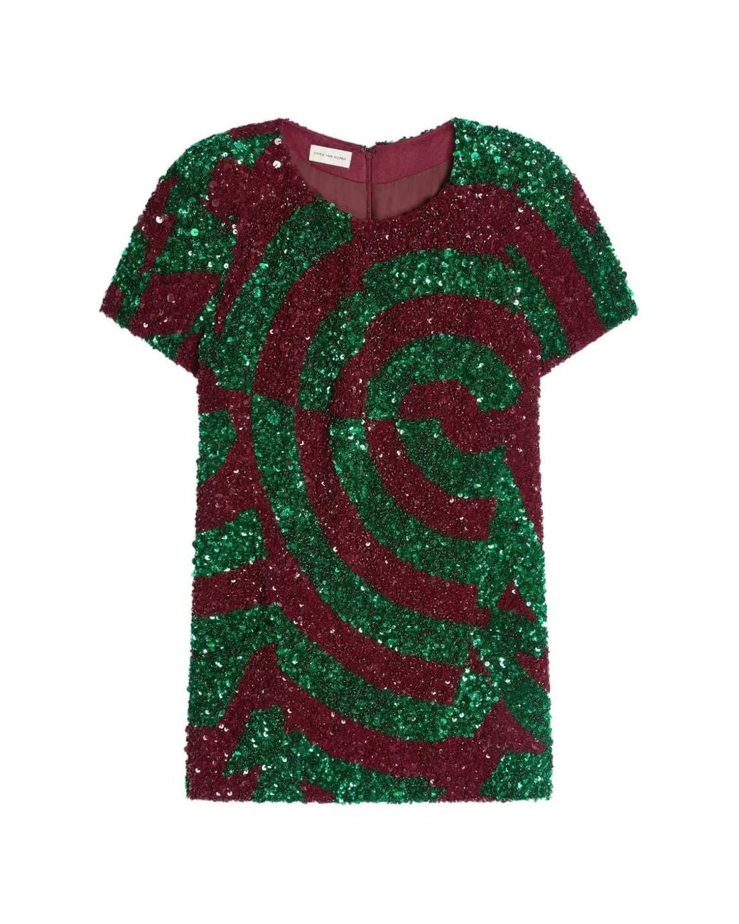 Dries Van Noten Green Embroidered Tailored Top